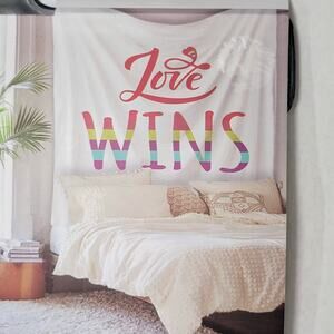 Room 2 Room Wall Tapestry "Love Wins" 50" x 60" - NWT